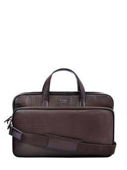 Eske - Cedro Laptop Bag Upto 15" Brown Hand-Stitched Perfo