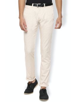 Van Heusen - Men Beige Slim Casual Trousers