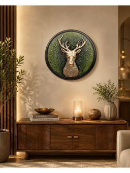 Ashnam - Deer Head Decorative Wall Art Multicolor