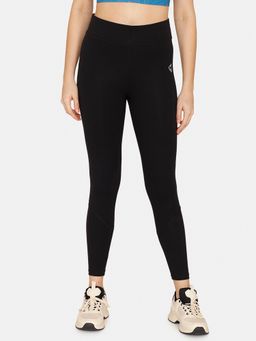 Zivame - Zelocity Mid Rise Leggings - Anthracite - Black