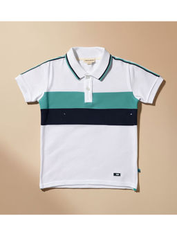 Purple United Kids - Boys White Collar Neck Polo T-Shirt