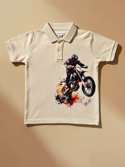 Purple United Kids - Boys Yellow Collar Neck Polo T-Shirt