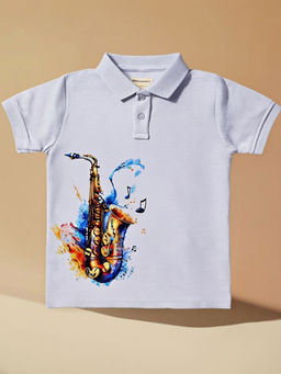 Purple United Kids - Boys Lavender Collar Neck Polo T-Shirt