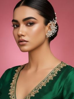 Auraa Trends - Luxury Gold-Plated Crystal Statement Earrings