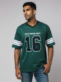IZF - Men Oversize Varsity Green T-Shirt
