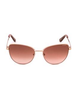 Guess - Brown 100% UV Protected Cat Eye Shaped Sunglass For Women (GUS003415428ZSG) (54)