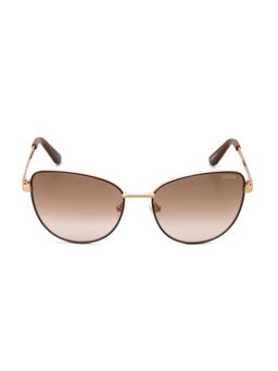 Guess - Brown 100% UV Protected Cat Eye Shaped Sunglass For Women (GUS003415448FSG) (54)