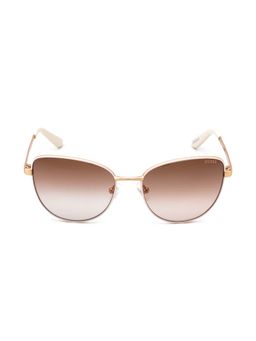 Guess - Brown 100% UV Protected Cat Eye Shaped Sunglass For Women (GUS003415457FSG) (54)