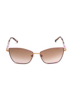 Guess - Brown 100% UV Protected Cat Eye Shaped Sunglass For Women (GUS003465674FSG) (56)