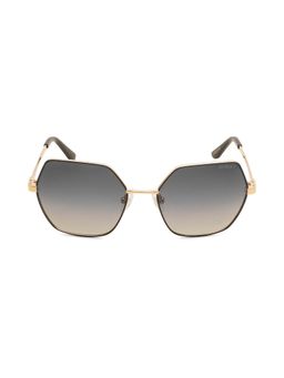 Guess - Grey 100% UV Protected Hexagonal Shaped Sunglass For Women (GUS003695501DSG) (55)