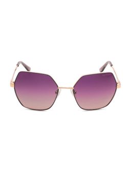 Guess - Purple 100% UV Protected Hexagonal Shaped Sunglass For Women (GUS003695581DSG) (55)