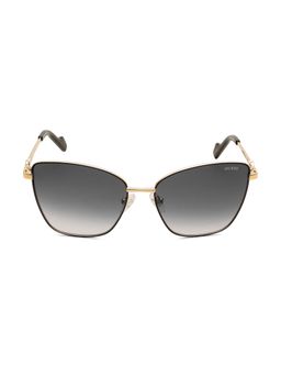 Guess - Grey 100% UV Protected Cat Eye Shaped Sunglass For Women (GUS003755602FSG) (56)