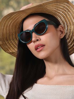 Haute Sauce - Grey The Smooth Oval Sunglass - Forest Brown (HSSG2885)