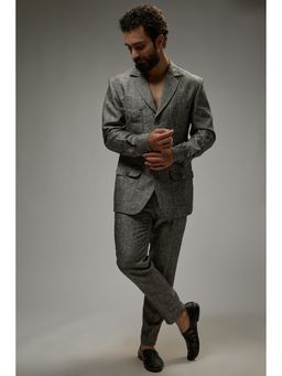 Abees - Ash Grey Linen Shacket with Trouser