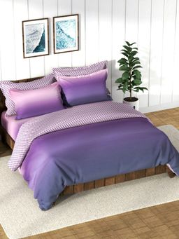 Nautica - Super Soft 100% Cotton Bedding Set Of 7 Solid-Purple (Queen)
