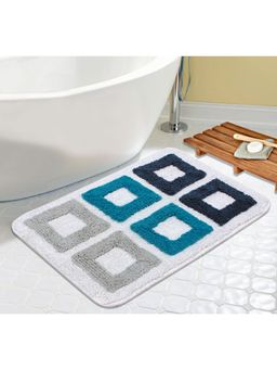 Saral Home - Cotton Anti-Slip Bathmat (Blue, 40 x 60 cm)