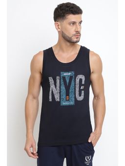 Van Heusen - Men Black Ny 81 Graphic Print Super Soft All Day Comfort Vest Black