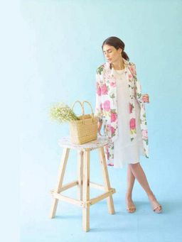 MONK & MEI - Spring Ivory Knee Length with Jacket with Jacket