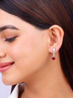 GIVA - Sterling Silver-Red Like You Earrings for Womens