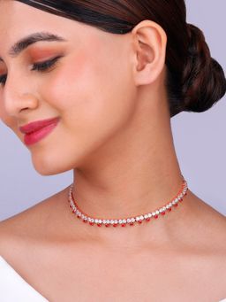 GIVA - Sterling Silver Rose Gold Passionate Heart Necklace for Womens