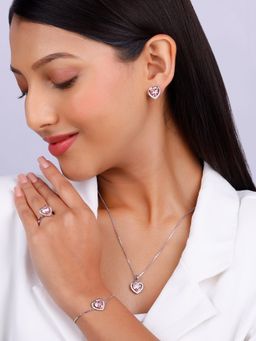 GIVA - Sterling Silver Pink Valentine Set for Women