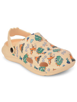 LIBERTY - Lucy & Luke ALEX-K2E Boys Slingback Casual Printed Clogs - Beige