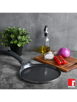 Bergner - Carbon Tt Forged Aluminium Non-stick Pancake/tawa, 26 Cm, Induction Base, Metallic Grey (1)