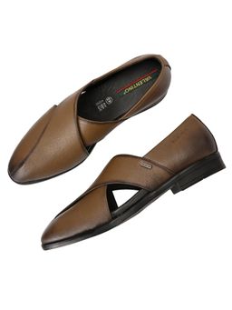 Valentino - Men Premium Leather Grey Stylish And Comfortable Peshawari Sandals