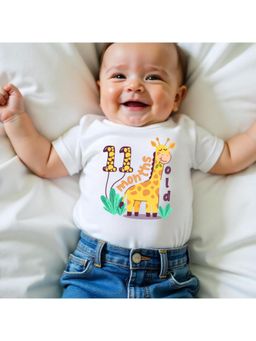 KNITROOT - Eleven Months Old Giraffe Theme T-shirt (6-12 Months)