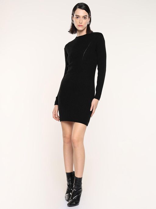 Buy RAREISM Women Biyanca Black Bodycon Mini Dress (XXS) Online