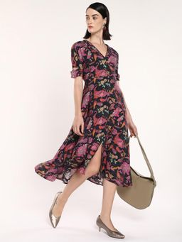 RAREISM - Women Fertash Dark Multi A-Line Midi Dress