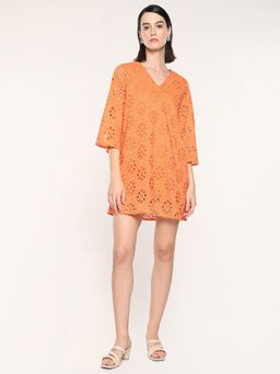 RAREISM - Women Hoiter Orange A-Line Mini Dress