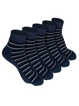 Heelium - Bamboo Quarter 5 Pair Of Ankle Socks for Men-Grey