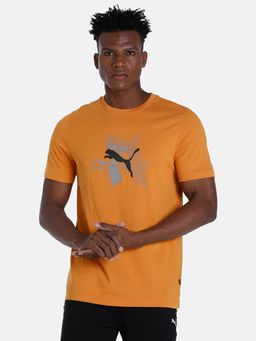 Puma - Graphics Reflective Mens Orange T-shirt
