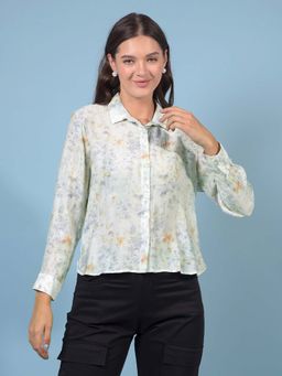 CRIMSOUNE CLUB - Women's Multi-Color Floral Print Shirt