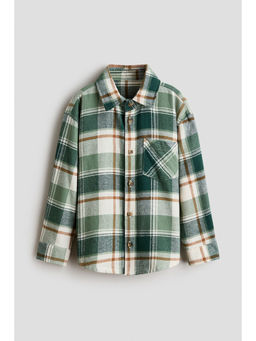 H&M - Boys Green Cotton Flannel Shirt
