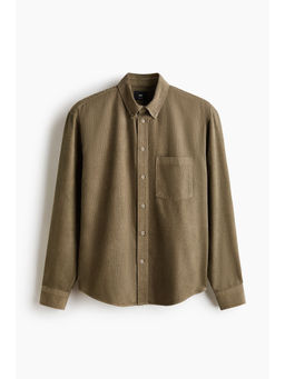 H&M - Men Brown Regular Fit Corduroy shirt
