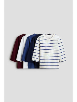 H&M - Boys Multi-Color 5-Pack Cotton T-Shirts