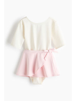 H&M - Girls White 2-Piece Bodysuit and Skirt Set