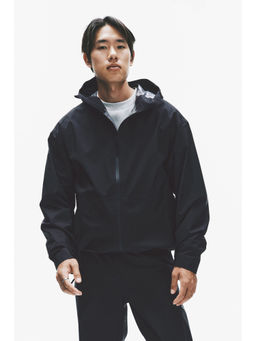 H&M - Men Black Packable Rain jacket with StormMove