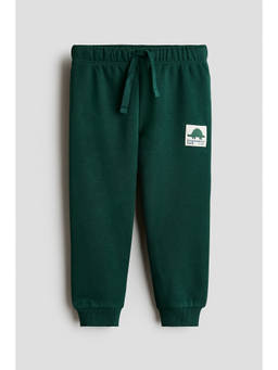 H&M - Boys Green Brushed-Inside Joggers