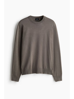 H&M - Men Brown Regular Fit Fine-knit jumper