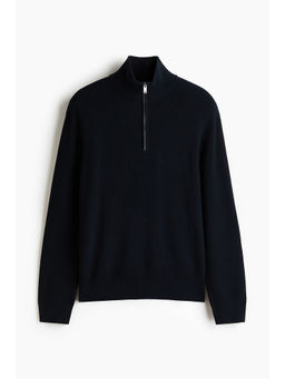 H&M - Men Blue Regular Fit Zip-top jumper