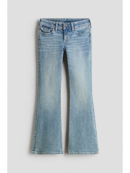 H&M - Girls Blue Embroidery-Detail Flared Leg Low Jeans