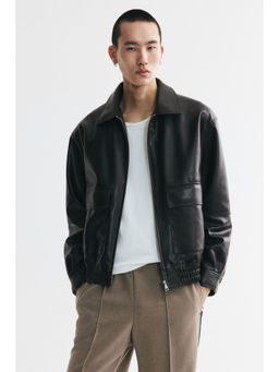 H&M - Men Brown Coated blouson jacket
