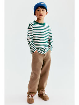 H&M - Boys Brown Twill Barrel Trousers