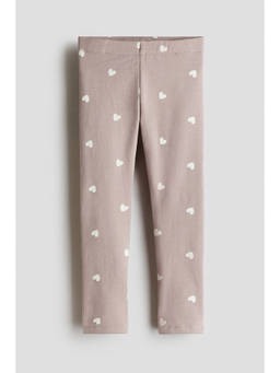 H&M - Girls Beige Brushed-Inside Leggings