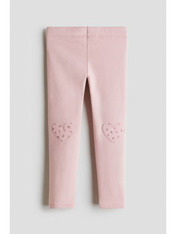 H&M - Girls Pink Cotton Leggings