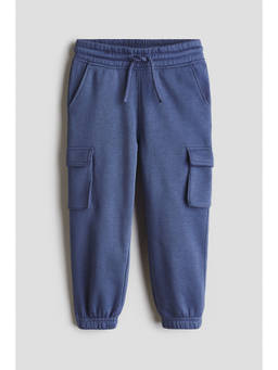 H&M - Boys Blue Brushed-Inside Cargo Joggers
