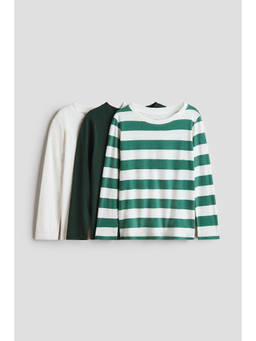 H&M - Boys Multi-Color 3-Pack Cotton Tops